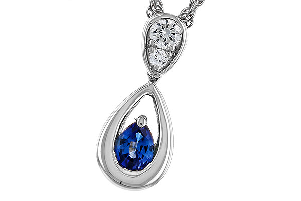 B274-94144: NECKLACE .21 SAPPHIRE .27 TGW (4x3 SAPP)
