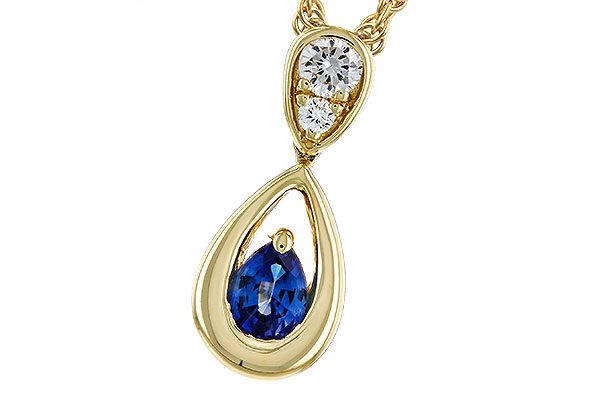 B274-94144: NECKLACE .21 SAPPHIRE .27 TGW (4x3 SAPP)
