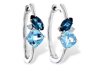 B274-95008: EARRINGS 1.82 TW BLUE TOPAZ 1.86 TGW