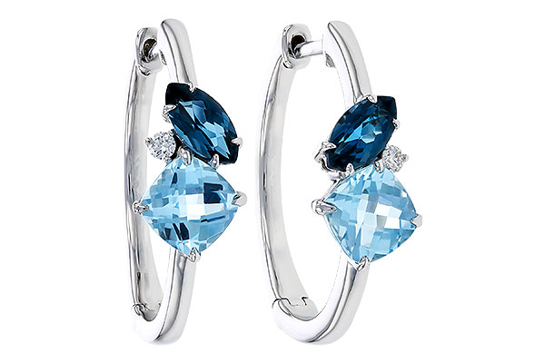 B274-95008: EARRINGS 1.82 TW BLUE TOPAZ 1.86 TGW
