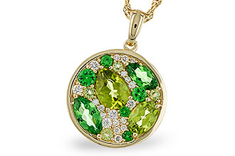 B274-95026: NECK 2.20 TW SEMI-PRECIOUS (TSAV, PER) 2.37 TGW
