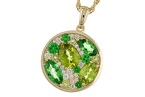 B274-95026: NECK 2.20 TW SEMI-PRECIOUS (TSAV, PER) 2.37 TGW