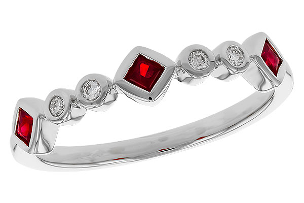 B274-95080: LDS WED RG .22 RUBY .27 TGW