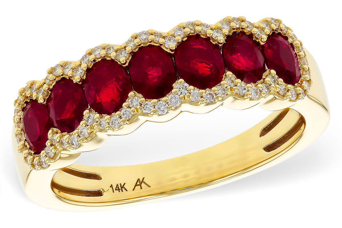 B274-98653: LDS WED RG 1.40 TW RUBY 1.57 TGW