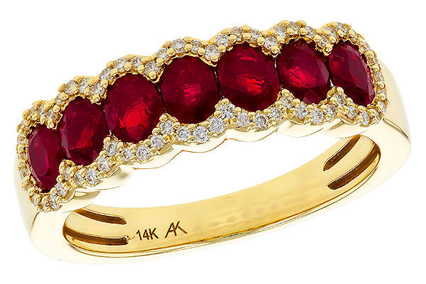 B274-98653: LDS WED RG 1.40 TW RUBY 1.57 TGW