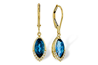B274-98726: EARR 2.42 TW LONDON BLUE TOPAZ 2.50 TGW (9x5MM MQ)
