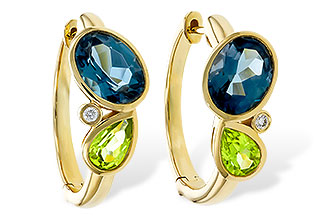 B274-99608: EARRINGS 2.97 SEMI-PREC (PER,LBT) 3.00 TGW