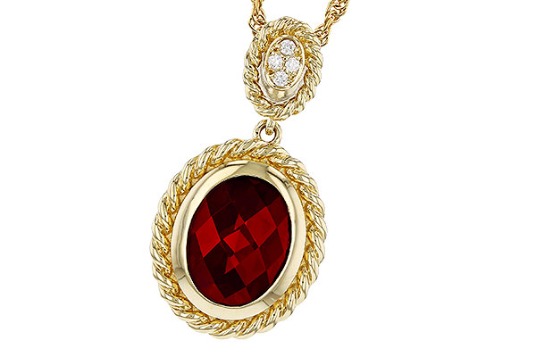 B275-82317: NECKLACE 2.10 GARNET 2.12 TGW (9x7MM GAR)