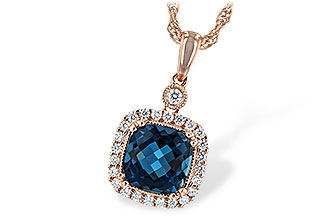 C189-46826: NECK 1.63 LONDON BLUE TOPAZ 1.80 TGW (7MM LBT)