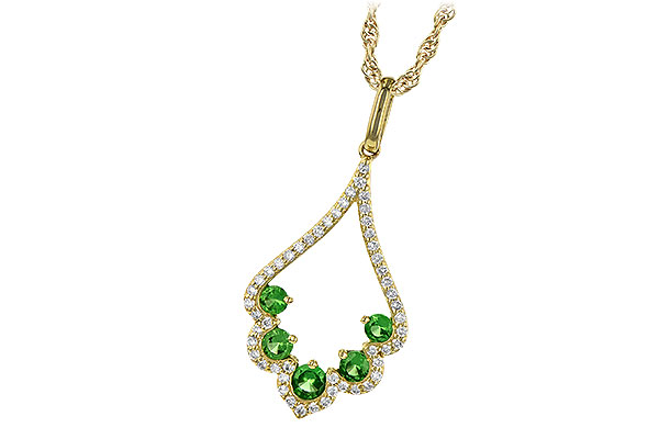 C190-36853: NECK .34 GREEN GARNET .53 TGW