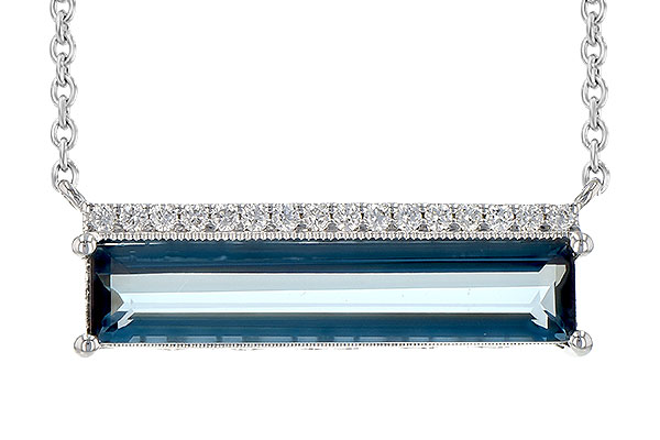 C190-42326: NECK 2.70 LONDON BLUE TOPAZ 2.80 TW
