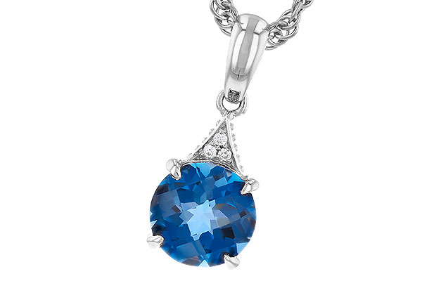 C274-05035: NECK 1.60 LONDON BLUE TOPAZ 1.61 TGW (7MM RD)