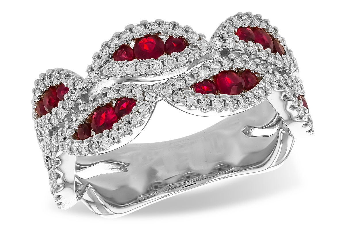 C274-08717: LDS WED RG .70 TW RUBY 1.11 TGW