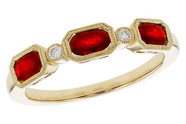 C274-93226: LDS WED RG .72 RUBY .77 TGW (4x3MM RUBY)