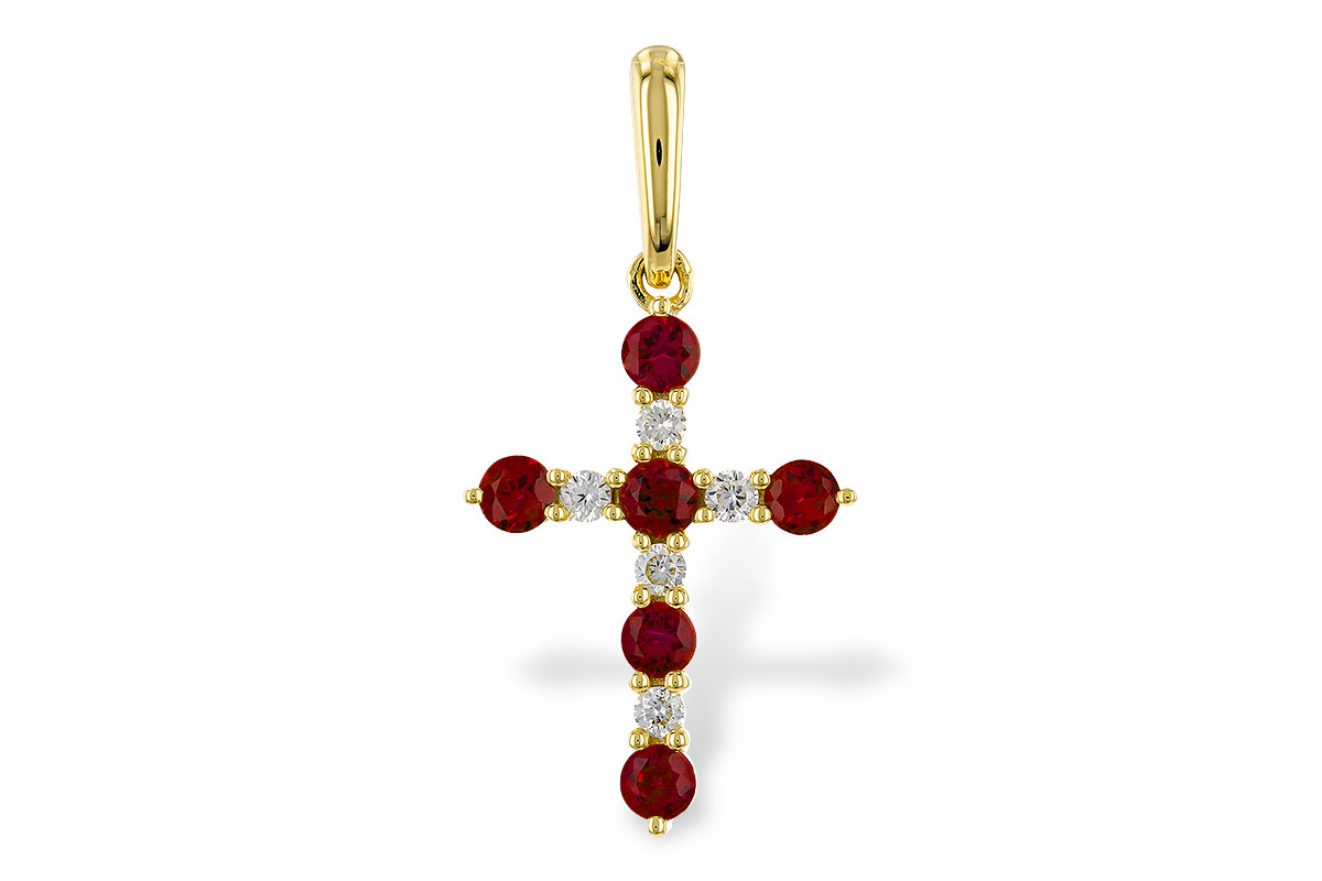 C274-93244: PENDANT .34 TW RUBY .42 TGW