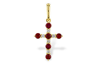 C274-93244: PENDANT .34 TW RUBY .42 TGW