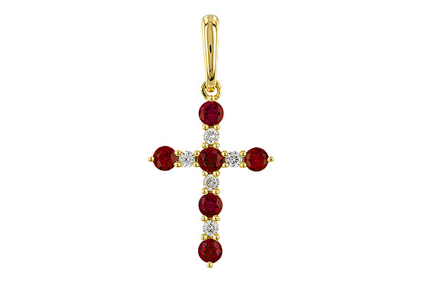 C274-93244: PENDANT .34 TW RUBY .42 TGW
