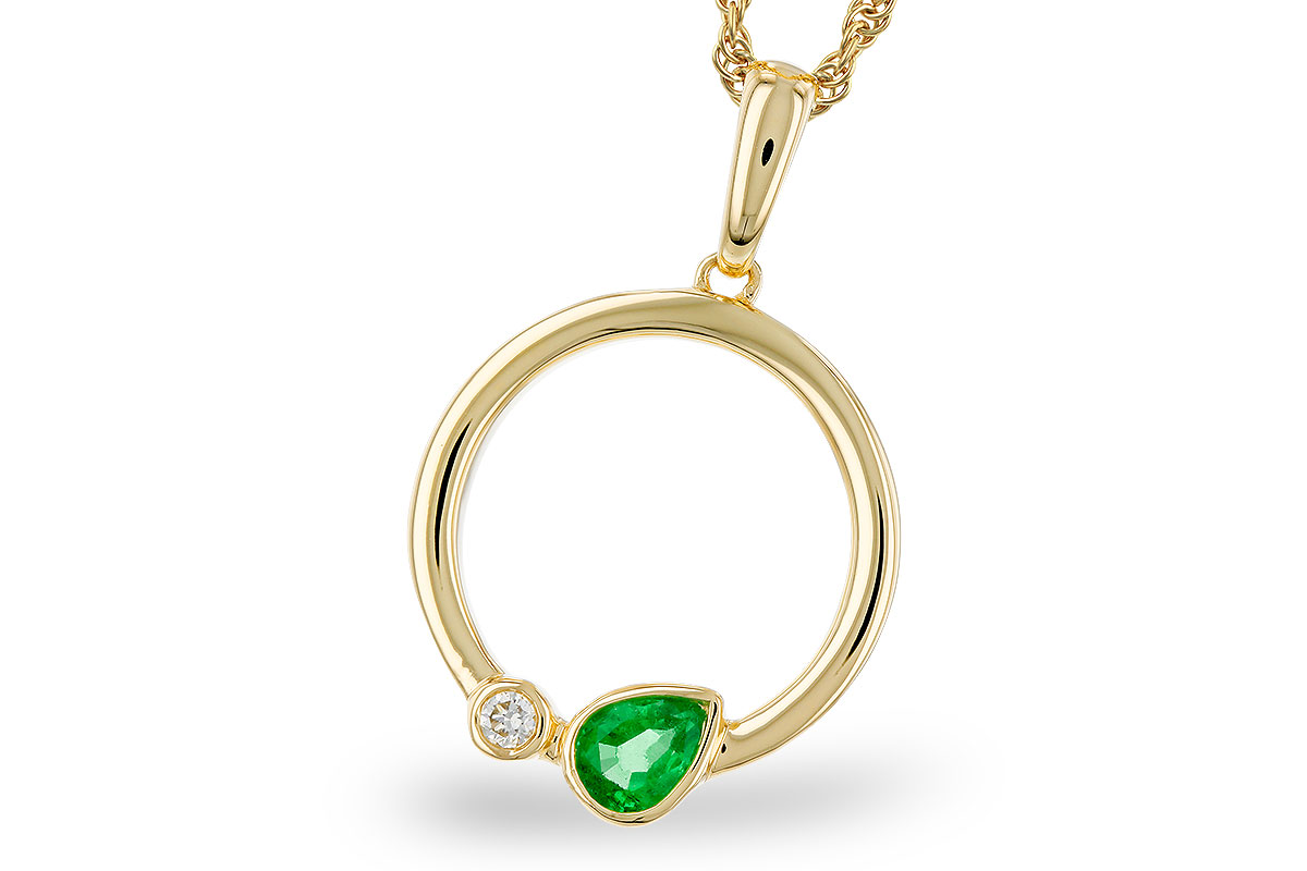 C274-93253: NECKLACE .20 EMERALD .22 TGW