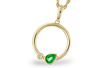 C274-93253: NECKLACE .20 EMERALD .22 TGW