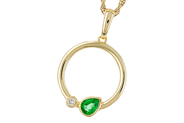 C274-93253: NECKLACE .20 EMERALD .22 TGW