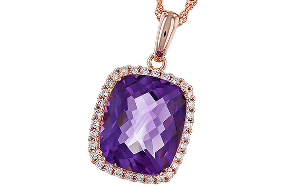 C274-94144: NECKLACE 4.57 AMETHYST 4.81 TGW (12x10MM CU)