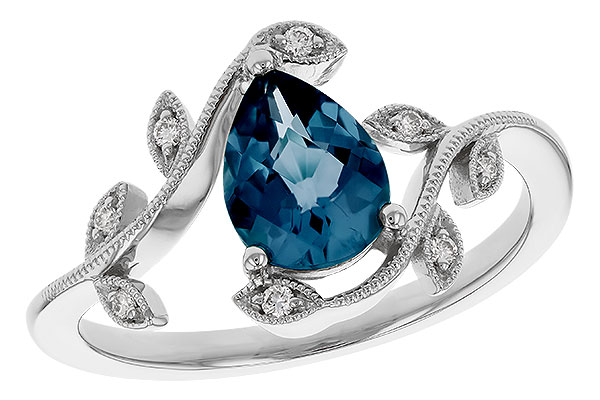 C274-95062: LDS RG 1.20 LONDON BLUE TOPAZ 1.26 TGW (8x6MM LBT)