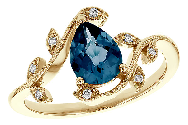 C274-95062: LDS RG 1.20 LONDON BLUE TOPAZ 1.26 TGW (8x6MM LBT)