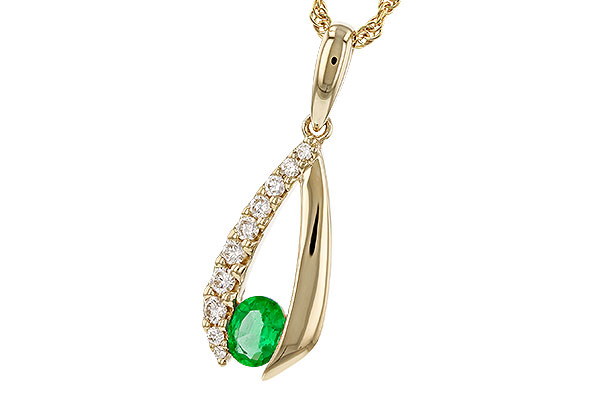 C274-96826: NECKLACE .28 EMERALD .45 TGW (5x4 EMER)
