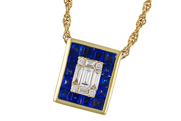 C274-98689: NECKLACE .84 SAPPHIRE TW 1.02 TGW