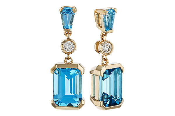 C274-98698: EARRINGS 2.37 TW BLUE TOPAZ 2.44 TGW