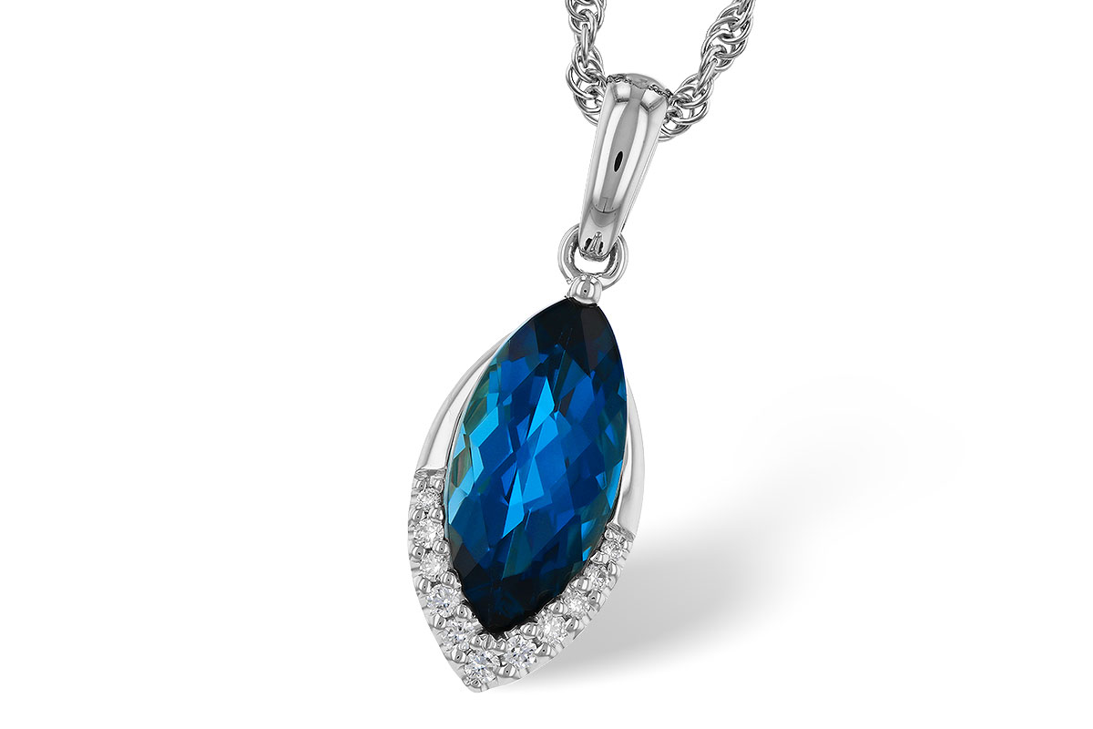 C274-98726: NECK 2.14 LONDON BLUE TOPAZ 2.20 TGW (12x6MM MQ)