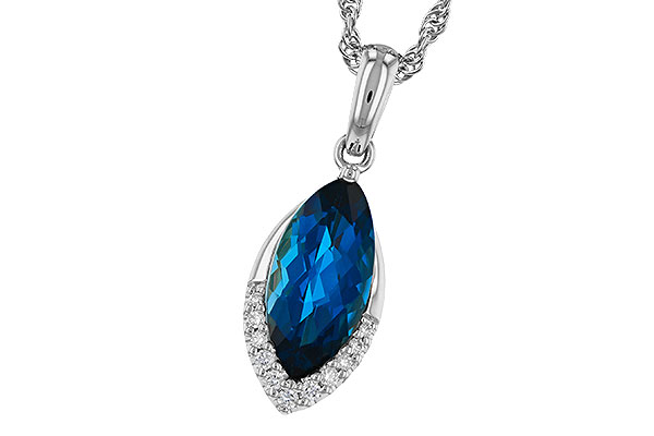 C274-98726: NECK 2.14 LONDON BLUE TOPAZ 2.20 TGW (12x6MM MQ)