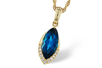 C274-98726: NECK 2.14 LONDON BLUE TOPAZ 2.20 TGW (12x6MM MQ)