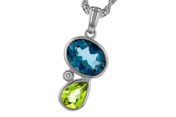 C274-99589: NECKLACE 2.43 SEMI-PREC (PER,LBT) 2.45 TGW