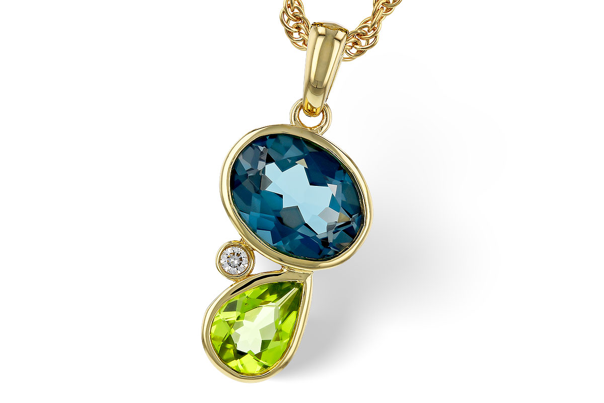 C274-99589: NECKLACE 2.43 SEMI-PREC (PER,LBT) 2.45 TGW