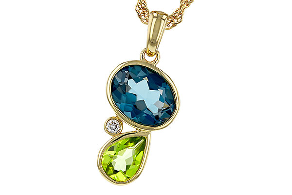 C274-99589: NECKLACE 2.43 SEMI-PREC (PER,LBT) 2.45 TGW