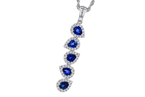 C274-99635: NECKLACE .95 TW SAPPIRE 1.19 TGW