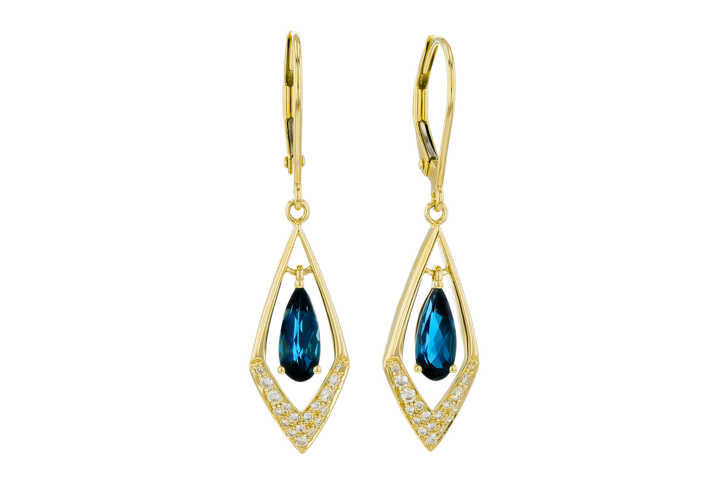 C275-84117: EARR 1.07 TW LONDON BLUE TOPAZ 1.22 TGW