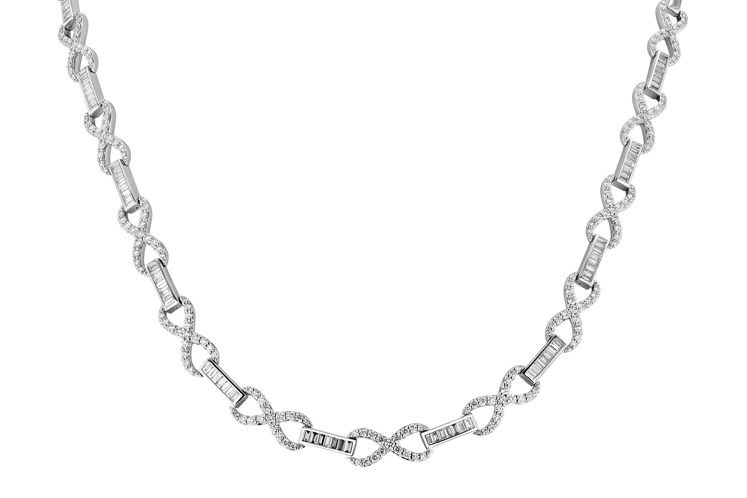 C275-84162: NECKLACE 1.42 TW BAG 3.62 TW (17")