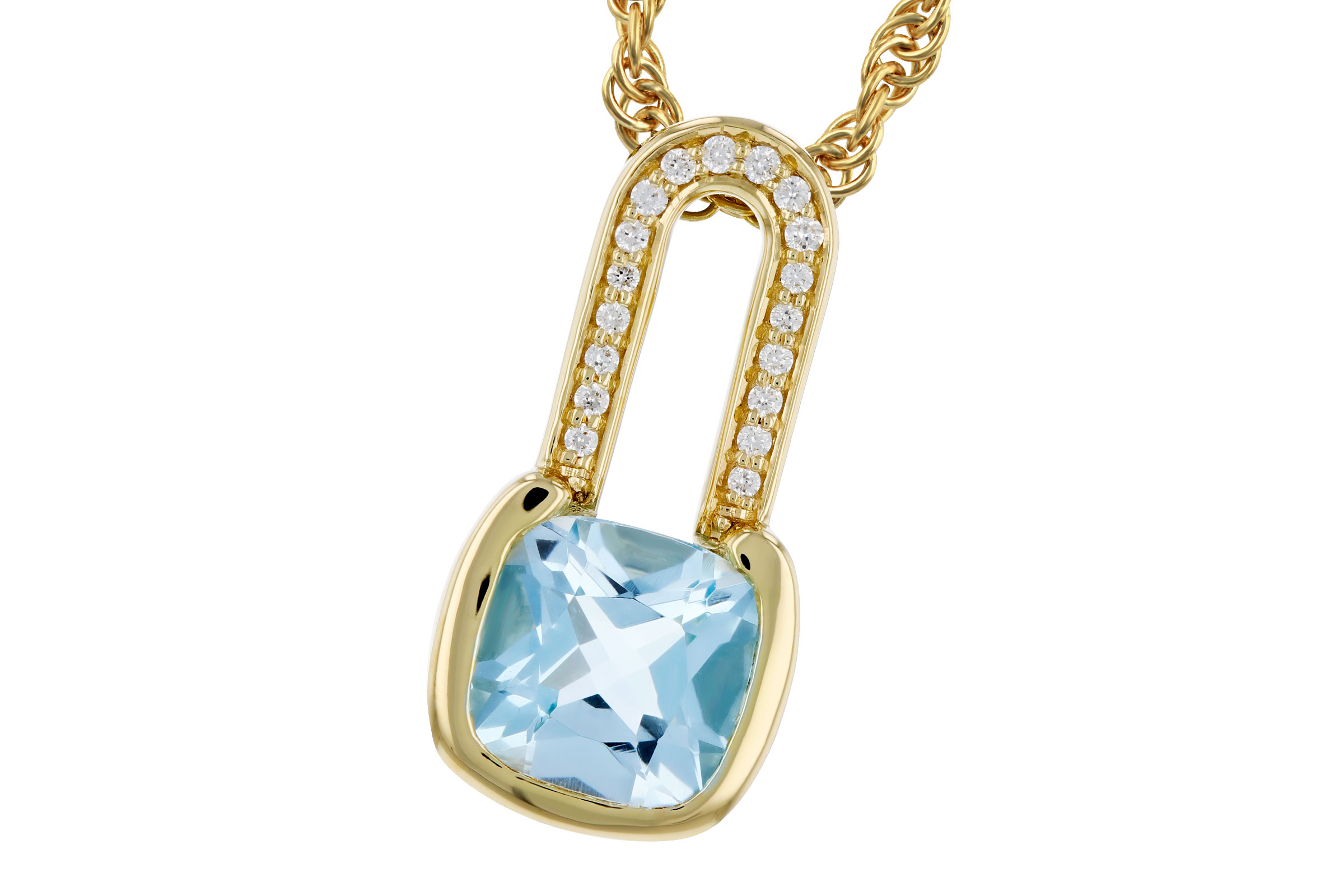 C275-85017: NECKLACE .91 SKY BLUE TOPAZ .95 TGW (6MM BT)