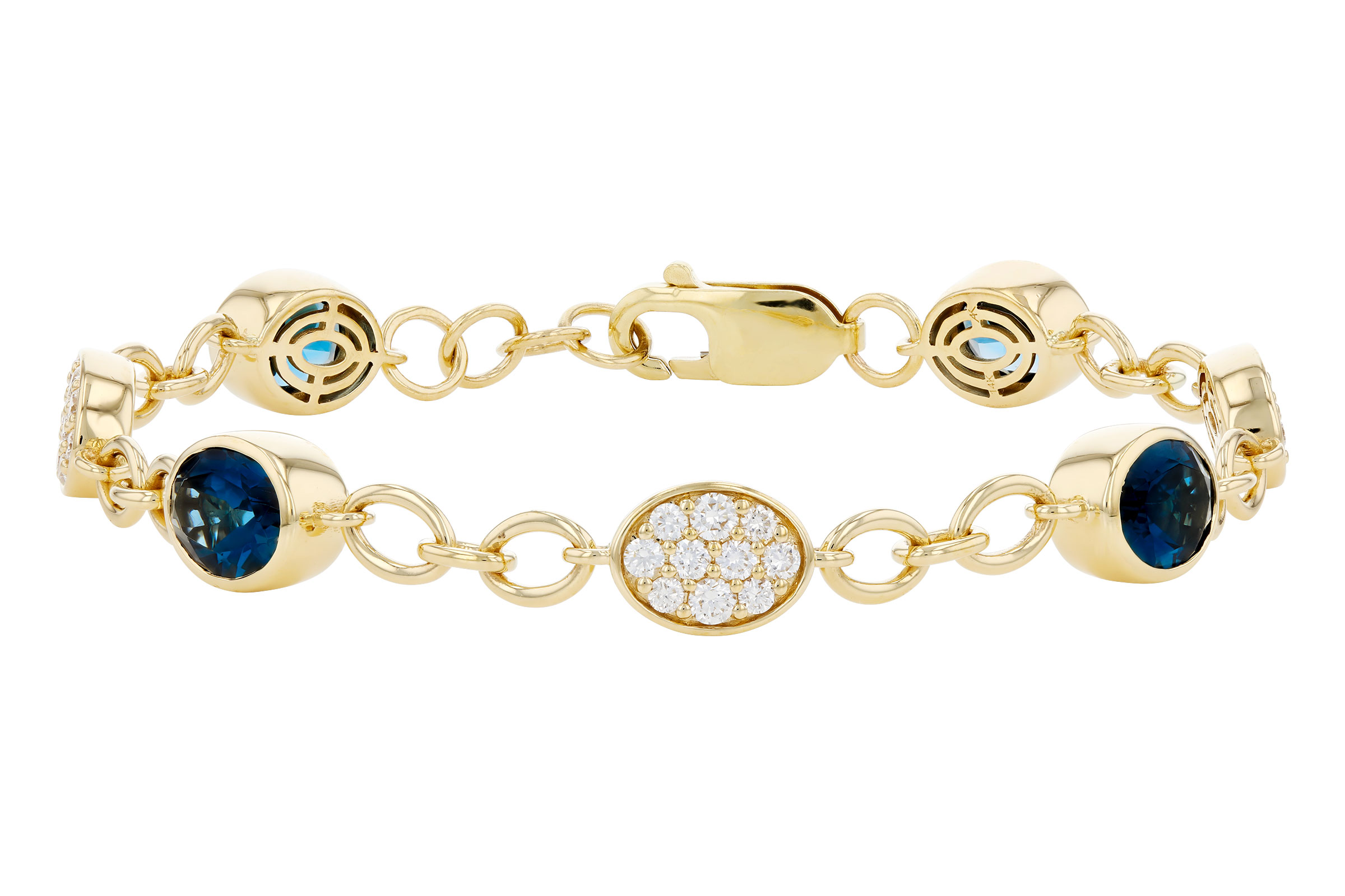 C275-85062: BRACELET 5.24 TW LONDON BLUE TOPAZ 6.00 TGW (7")