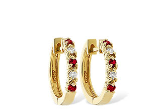 D001-30480: EARRINGS .17 RUBY .26 TGW