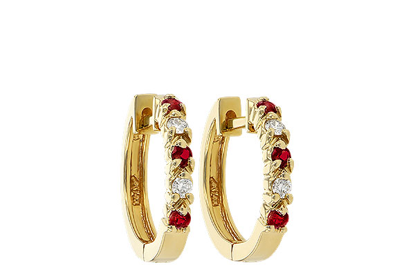 D001-30480: EARRINGS .17 RUBY .26 TGW