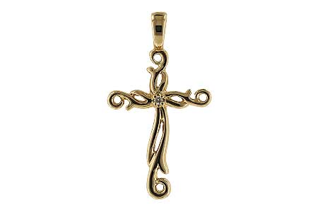 D006-76862: CROSS PENDANT .01 BR