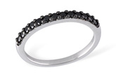 D185-85071: LDS WED RG .29 BLK DIAS TW