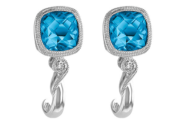 D187-70544: EARR 2.10 BLUE TOPAZ 2.14 TGW