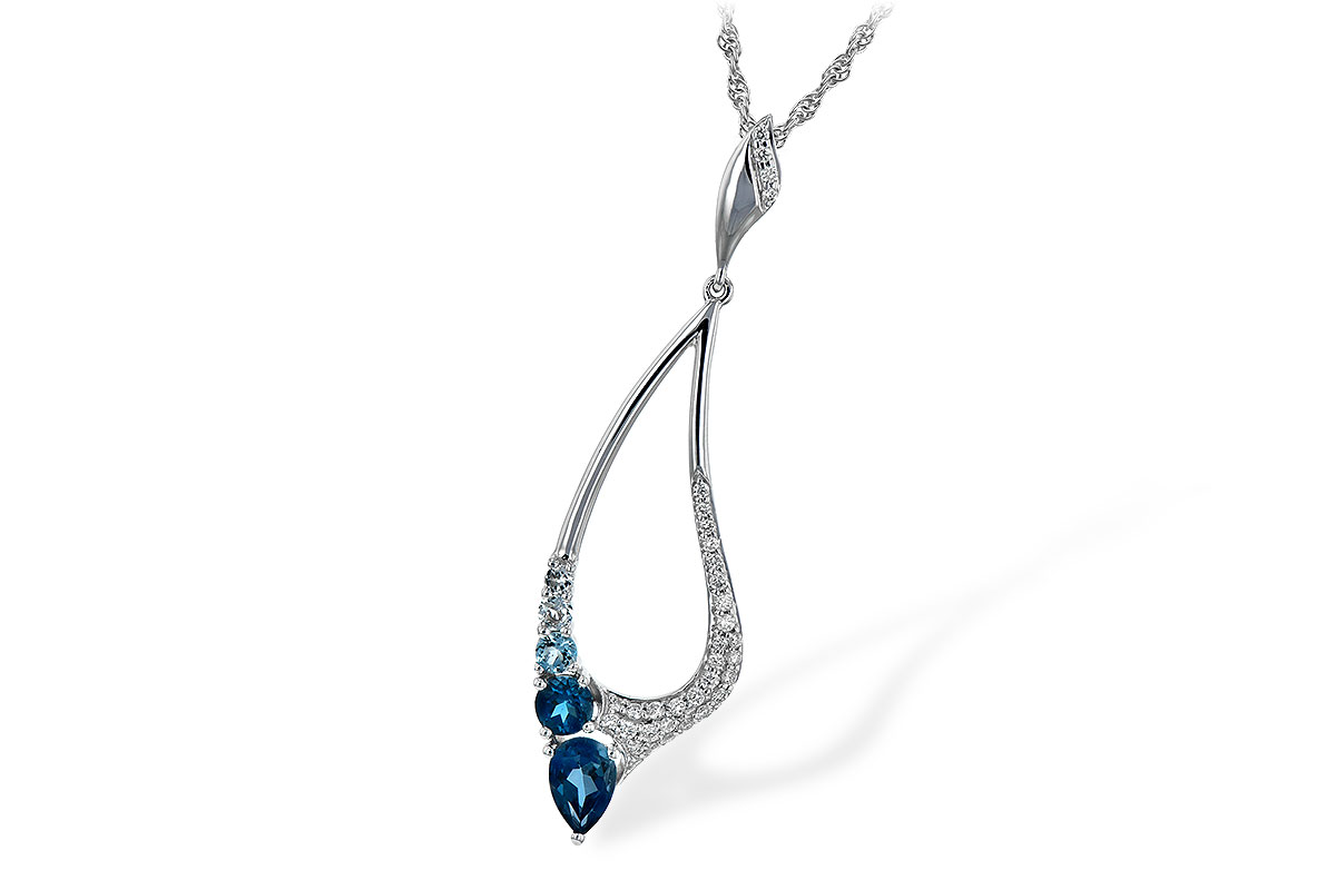 D189-52289: NECK .83 BLUE TOPAZ 1.00 TGW