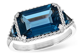 D190-38680: LDS RG 4.60 TW LONDON BLUE TOPAZ 4.82 TGW (12x8MM)