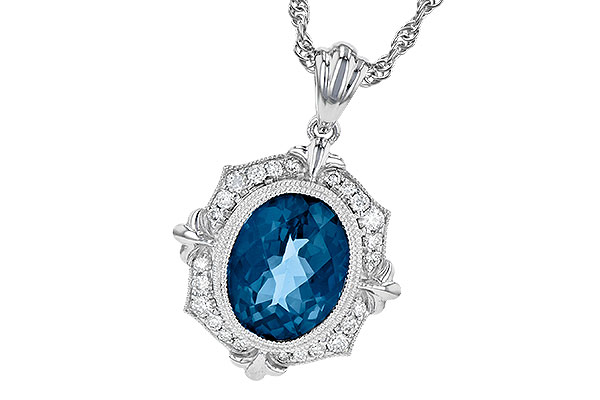 D190-44107: NECK 3.00 LONDON BLUE TOPAZ 3.16 TGW