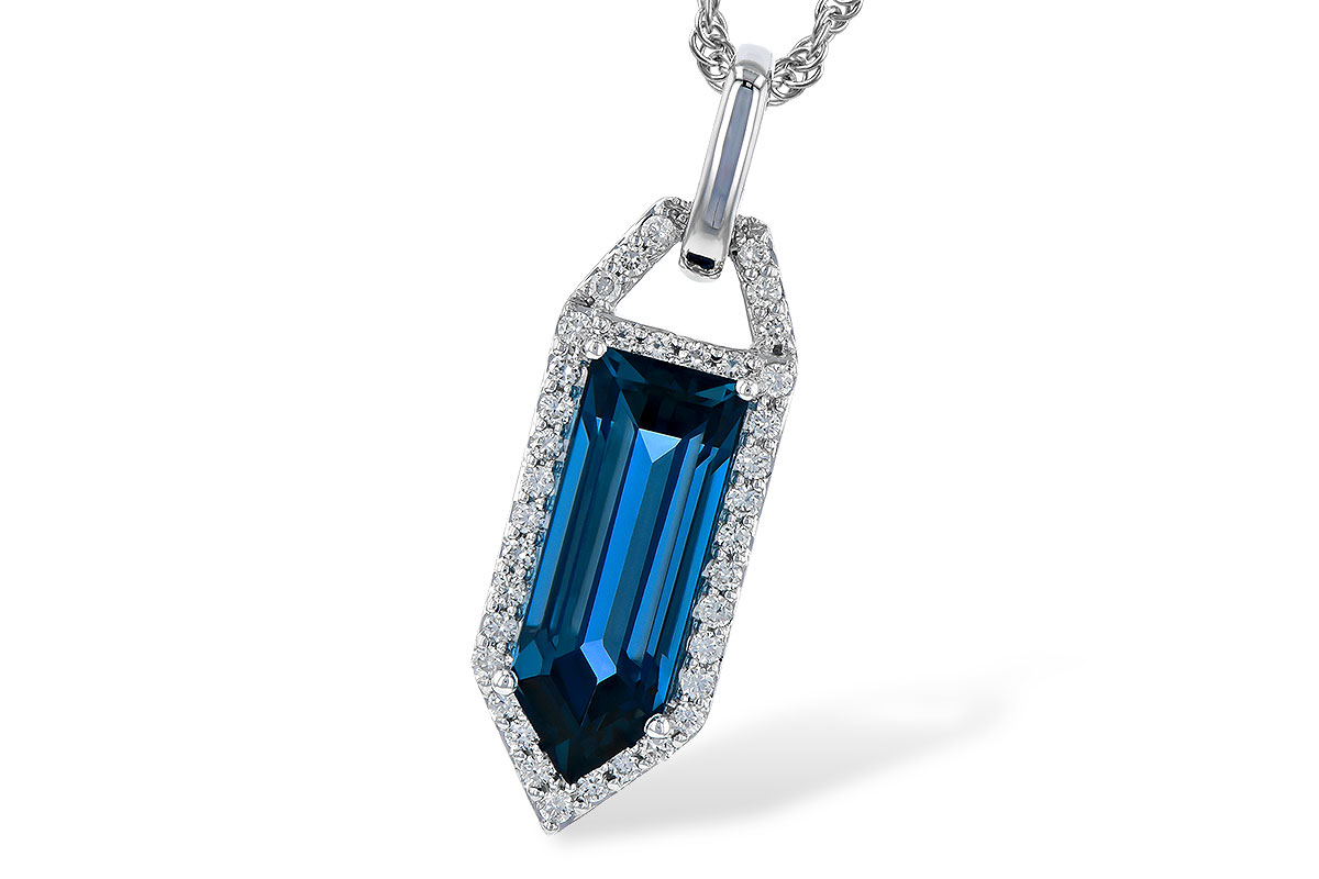 D273-11371: NECK 2.95 LONDON BLUE TOPAZ 3.12 TGW